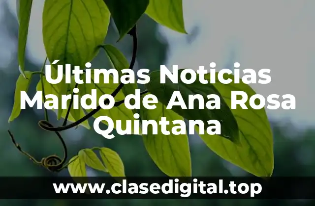 Últimas Noticias Marido de Ana Rosa Quintana