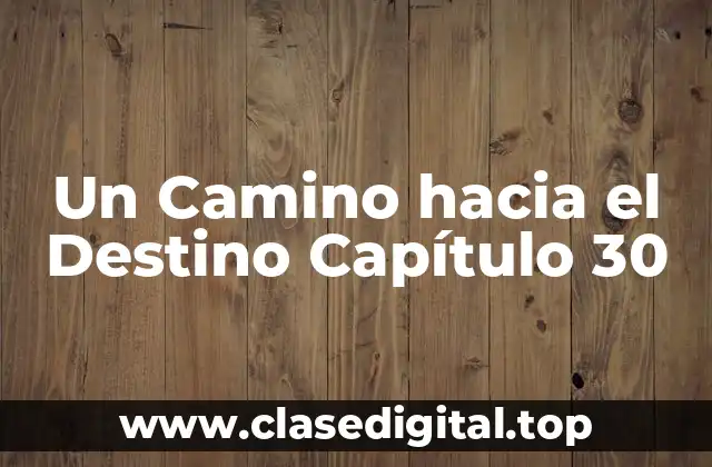Un Camino hacia el Destino Capítulo 30