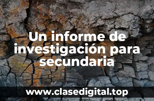 Un informe de investigación para secundaria