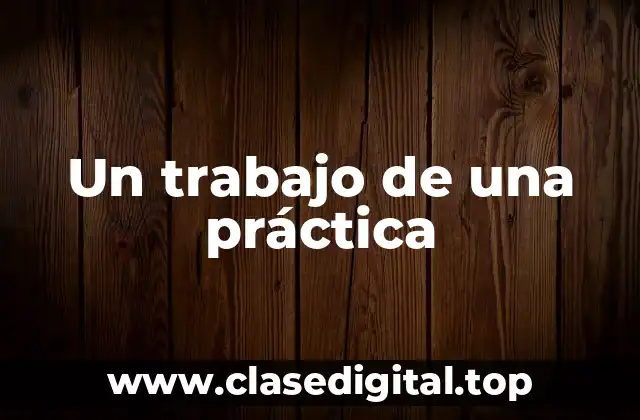 Un trabajo de una práctica