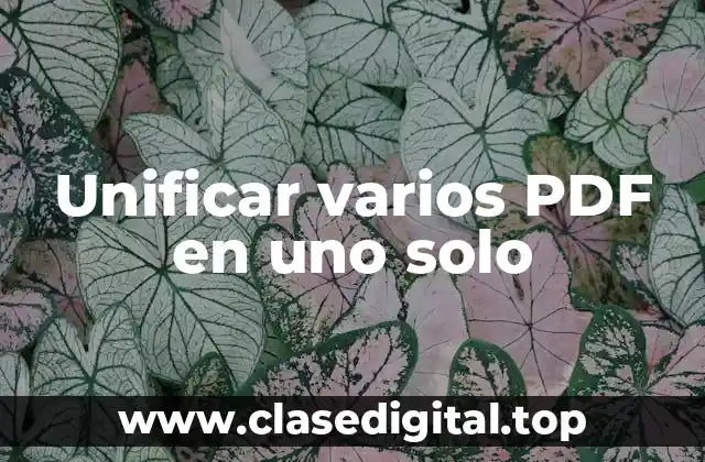 Unificar varios PDF en uno solo