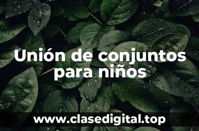 Ejemplos de unión de conjuntos para niños
