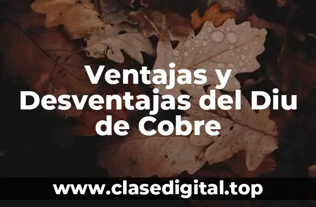 Ventajas y Desventajas del Diu de Cobre