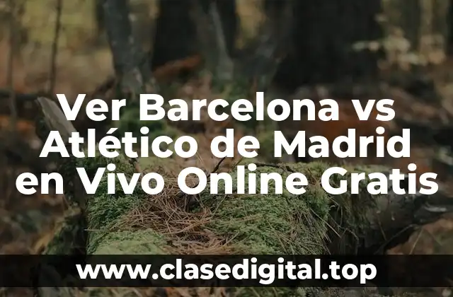 Ver Barcelona vs Atlético de Madrid en Vivo Online Gratis