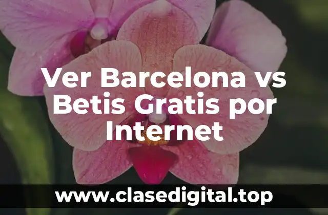 Ver Barcelona vs Betis Gratis por Internet