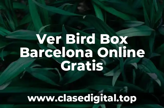 Ver Bird Box Barcelona Online Gratis