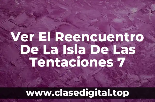 Ver El Reencuentro De La Isla De Las Tentaciones 7