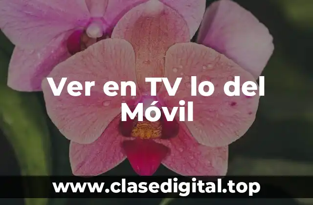 Ver en TV lo del Móvil