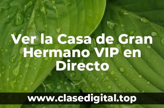 Ver la Casa de Gran Hermano VIP en Directo