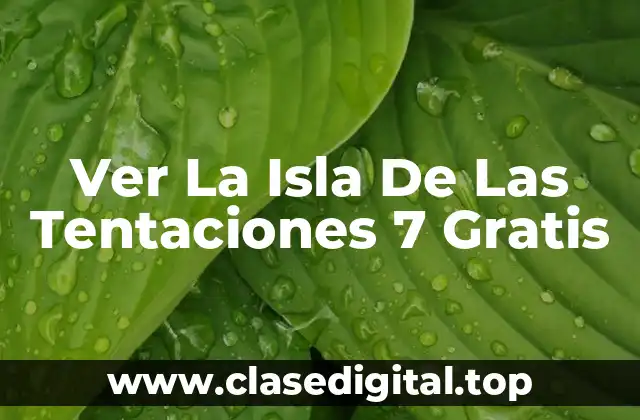 Ver La Isla De Las Tentaciones 7 Gratis
