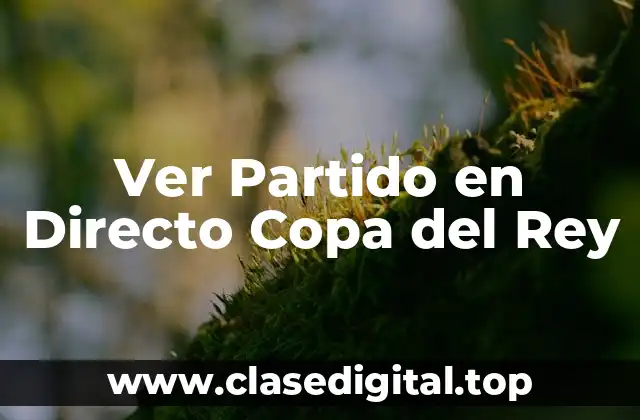 Ver Partido en Directo Copa del Rey
