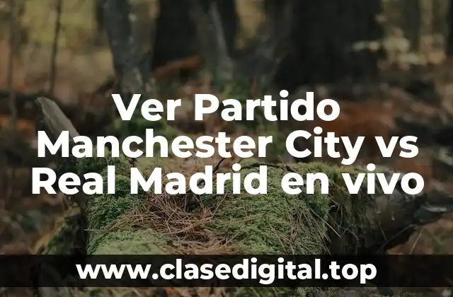 Ver Partido Manchester City vs Real Madrid en vivo