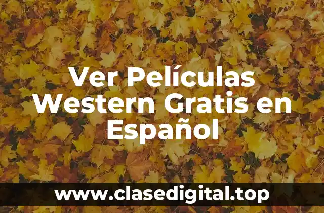 Ver Películas Western Gratis en Español