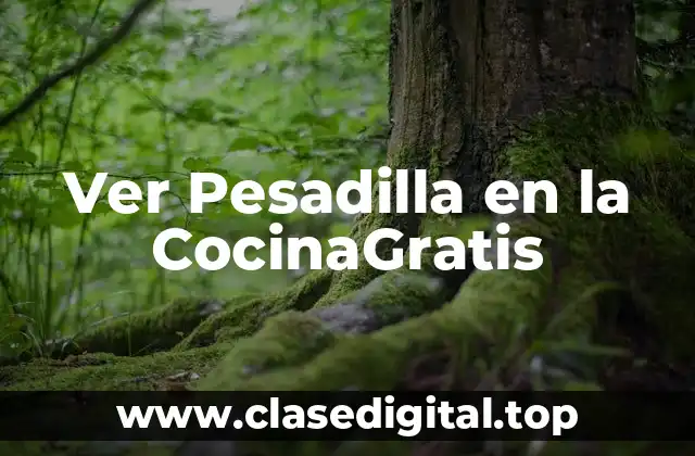 ¿Dónde Puedo Ver Pesadilla en la Cocina Gratis en Línea?