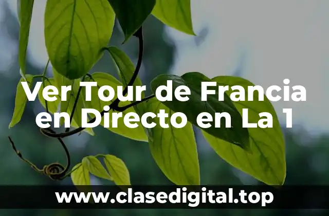 Ver Tour de Francia en Directo en La 1