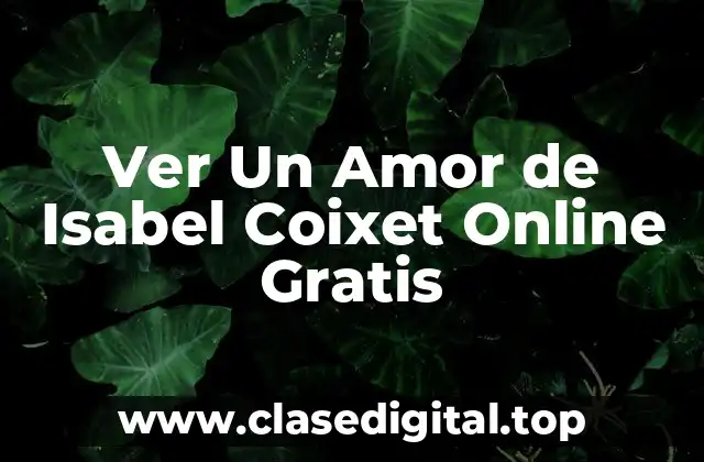Ver Un Amor de Isabel Coixet Online Gratis