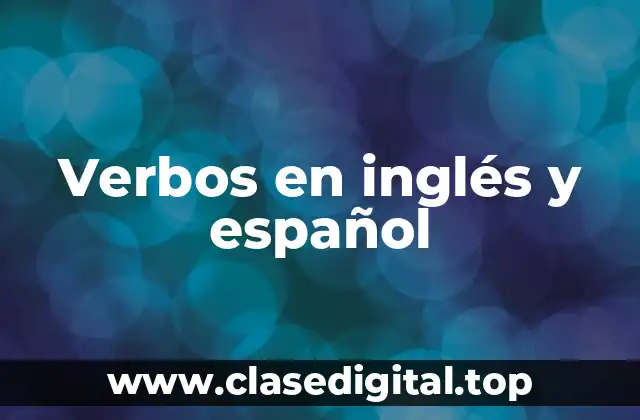 Verbos en inglés y español