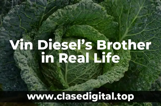 Vin Diesel’s Brother in Real Life