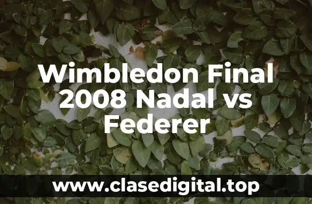 Wimbledon Final 2008 Nadal vs Federer
