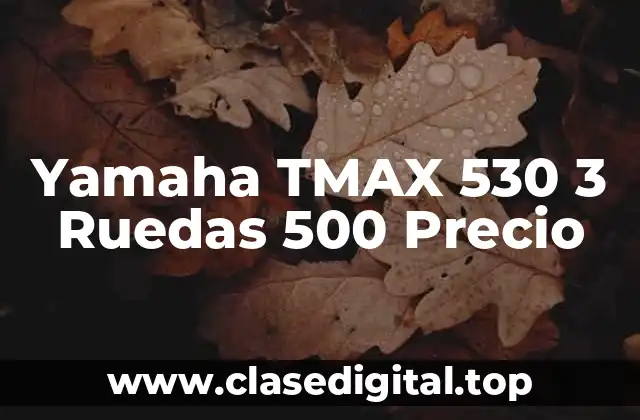 Diseño y Características de la Yamaha TMAX 530 3 Ruedas 500