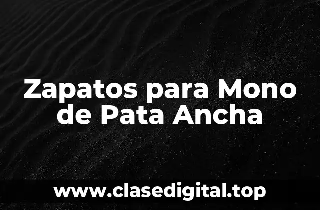 Zapatos para Mono de Pata Ancha