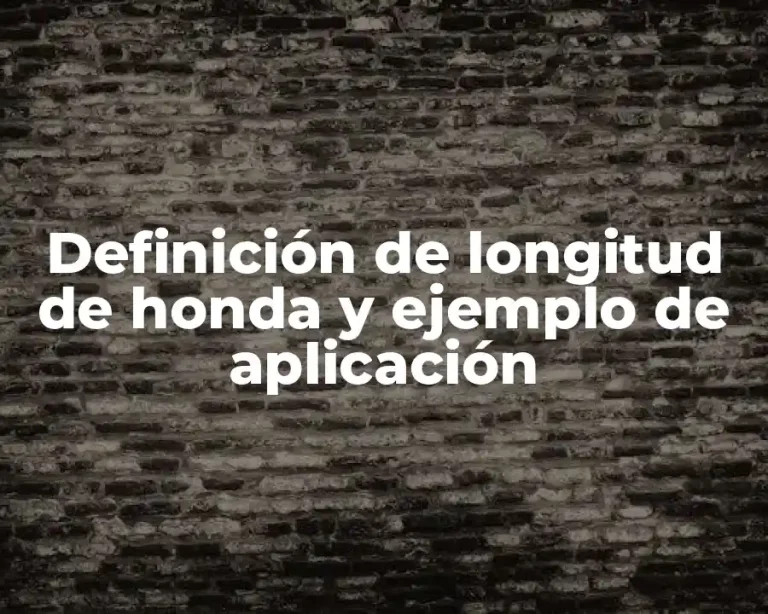 Definición de longitud de honda y ejemplo de aplicación