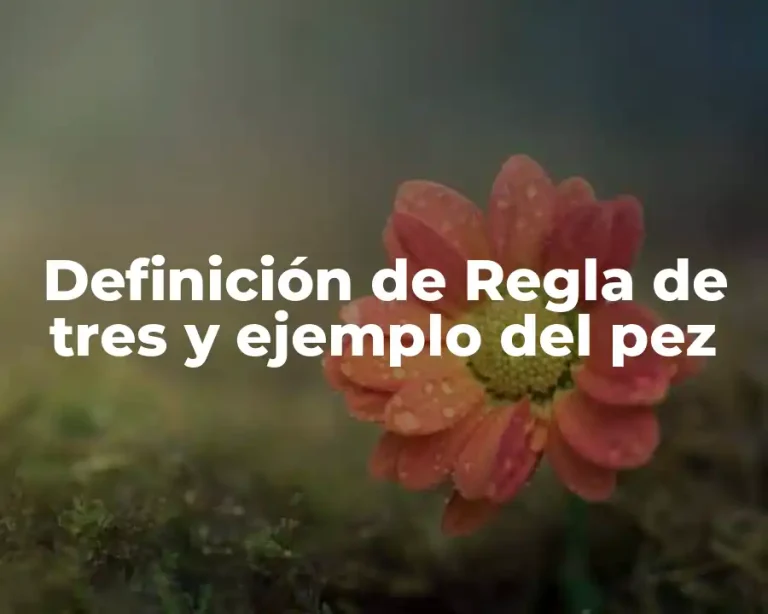 Definición de Regla de tres y ejemplo del pez