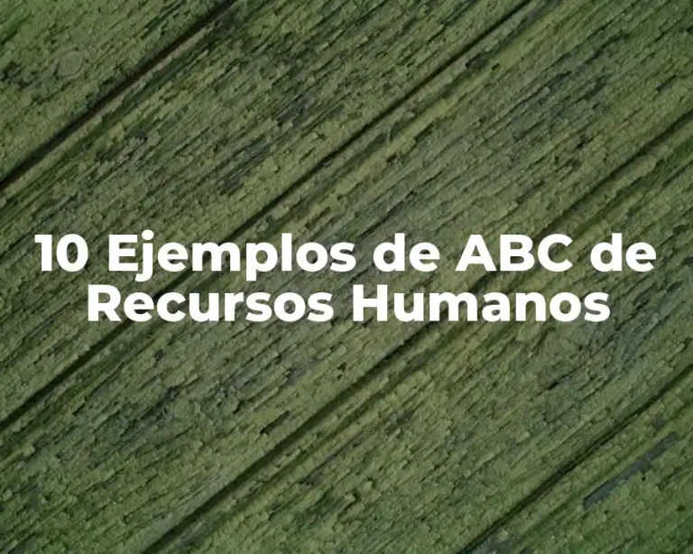 10 Ejemplos de ABC de Recursos Humanos