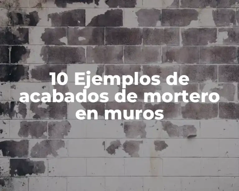 10 Ejemplos de acabados de mortero en muros