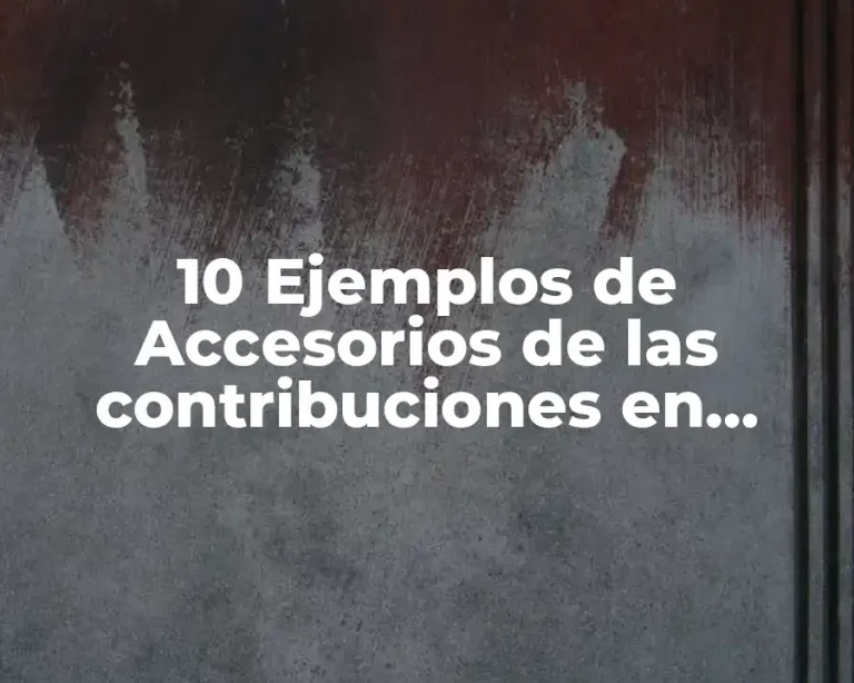 10 Ejemplos de Accesorios de las contribuciones en México