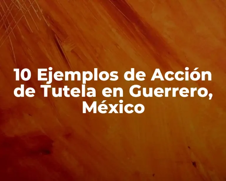 10 Ejemplos de Acción de Tutela en Guerrero, México