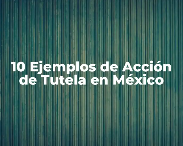10 Ejemplos de Acción de Tutela en México