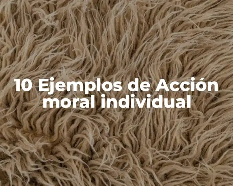 10 Ejemplos de Acción moral individual