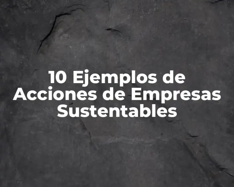 10 Ejemplos de Acciones de Empresas Sustentables