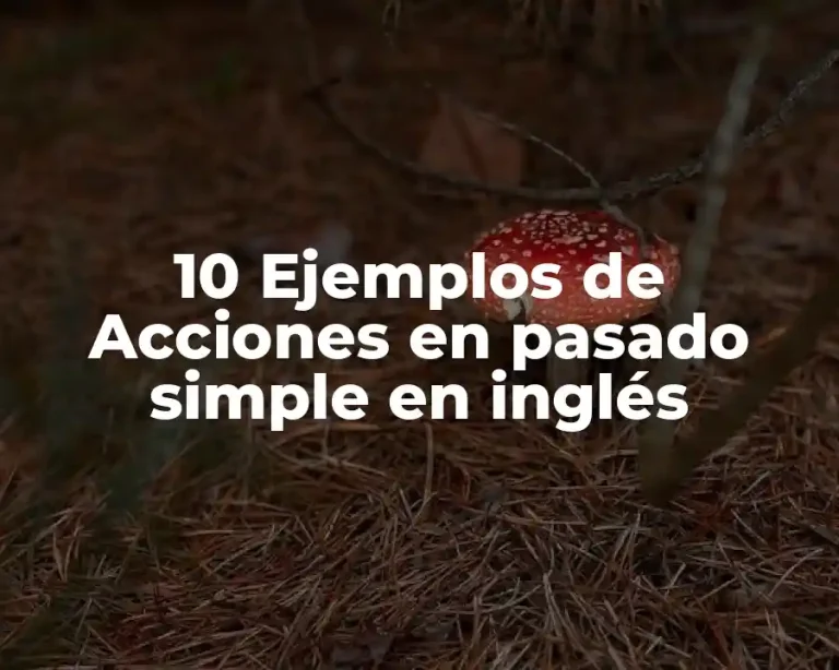 10 Ejemplos de Acciones en pasado simple en inglés
