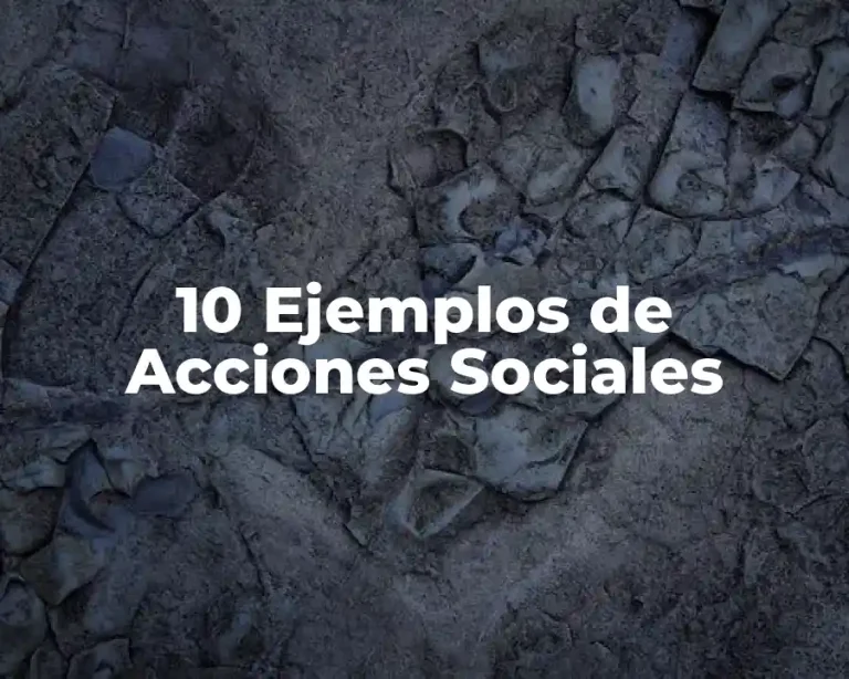 10 Ejemplos de Acciones Sociales
