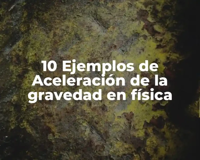 10 Ejemplos de Aceleración de la gravedad en física