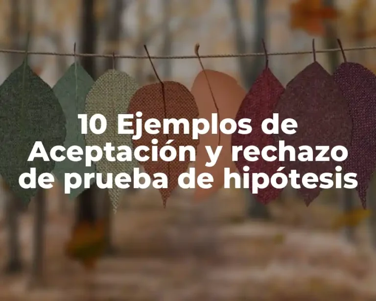 10 Ejemplos de Aceptación y rechazo de prueba de hipótesis