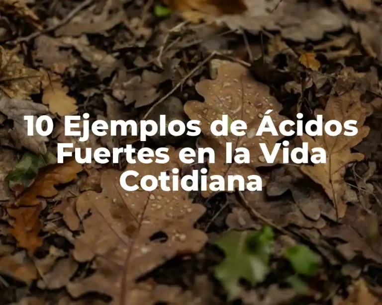 10 Ejemplos de Ácidos Fuertes en la Vida Cotidiana