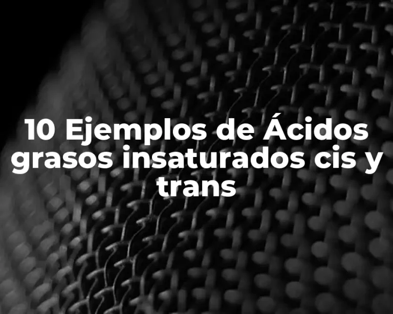 10 Ejemplos de Ácidos grasos insaturados cis y trans