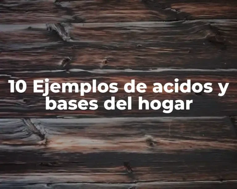 10 Ejemplos de acidos y bases del hogar