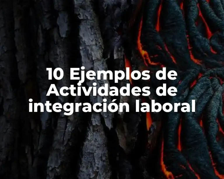 10 Ejemplos de Actividades de integración laboral