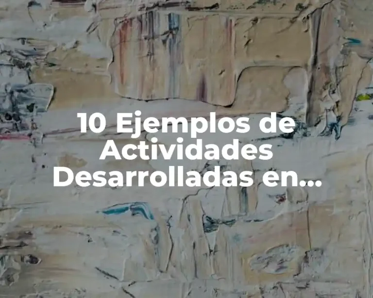 10 Ejemplos de Actividades Desarrolladas en Prácticas Profesionales