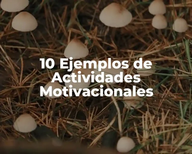 10 Ejemplos de Actividades Motivacionales