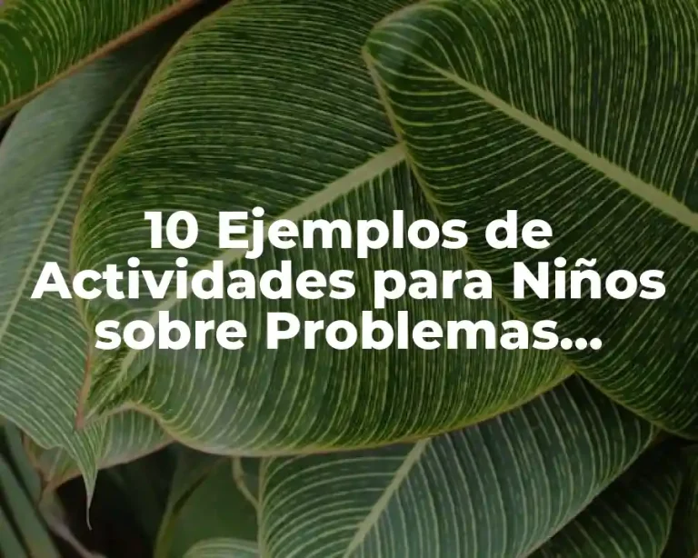 10 Ejemplos de Actividades para Niños sobre Problemas Ambientales