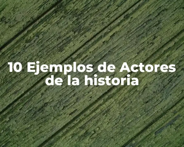 10 Ejemplos de Actores de la historia