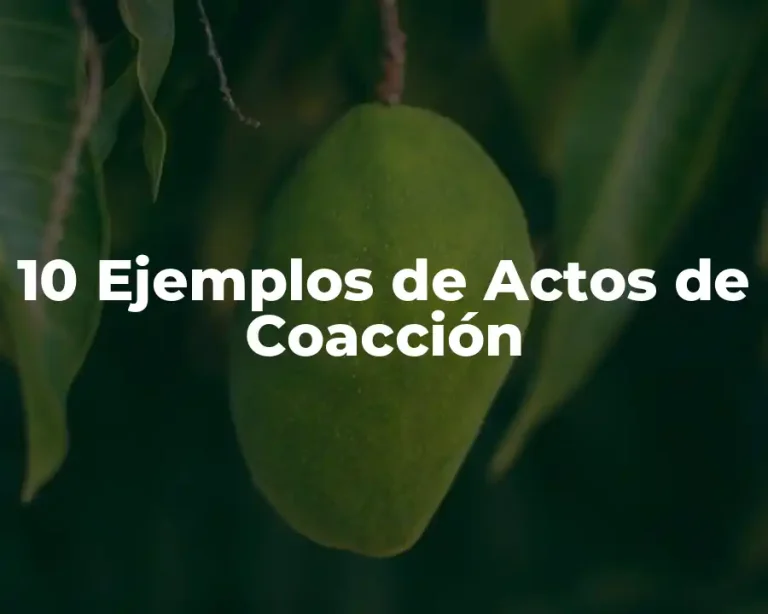 10 Ejemplos de Actos de Coacción