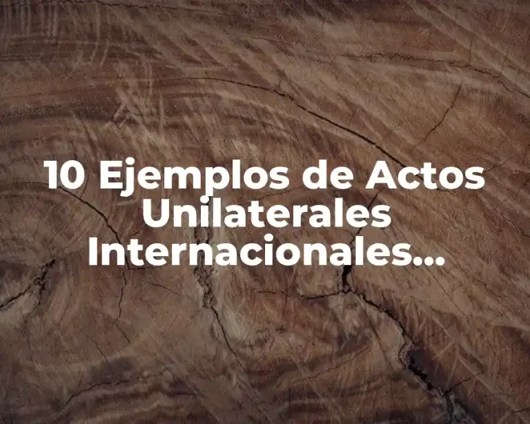 10 Ejemplos de Actos Unilaterales Internacionales Renuncia