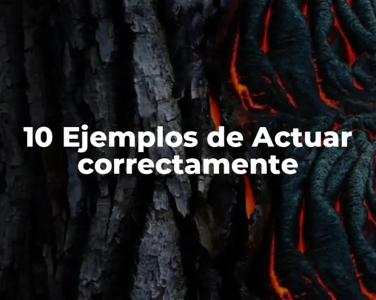 10 Ejemplos de Actuar correctamente