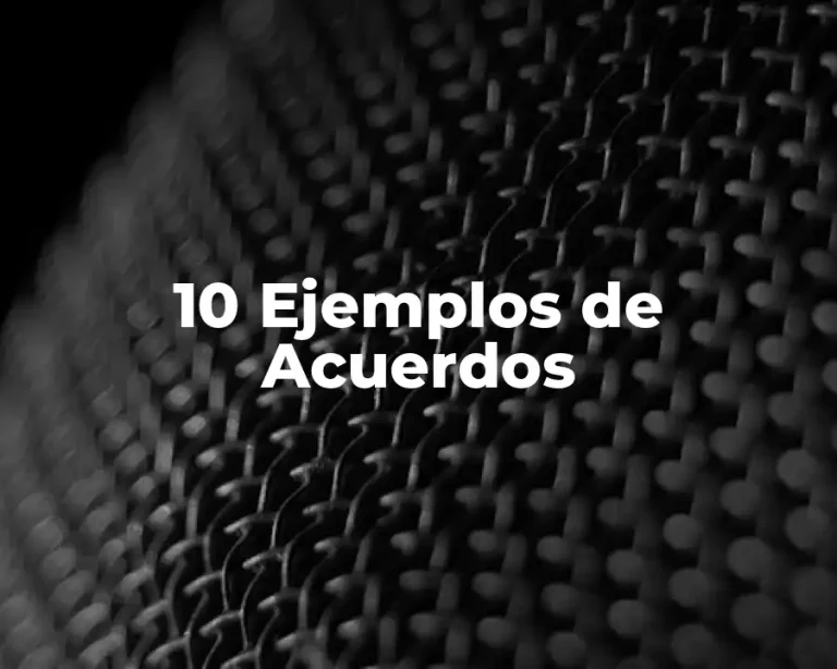 10 Ejemplos de Acuerdos